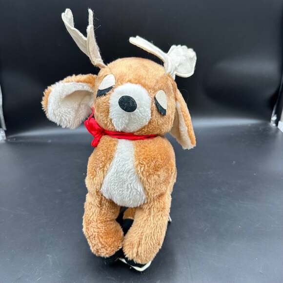 Vintage Christmas reindeer, snuggle ups, plush Treasure Master - Picture 2 of 9